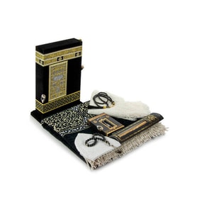 Ramazana Özel Kabeli  Kuran Hediyelik Set (Siyah)