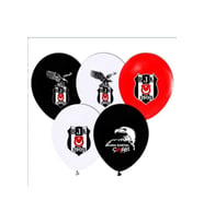 Siyah Beyaz Kara Kartal Balon 10 Lu