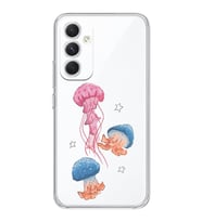 Samsung Galaxy A16 Uyumlu Deniz Anası ve Mantar Tasarımlı Şeffaf Telefon Kılıfı