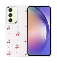 Coverzone Samsung Galaxy A54 ile uyumlu K?l?f Airbag K�?eli 2mm Kamera �?k?nt? Korumal? Simli ?effaf Bask?l? Z-Kutup Kapak Kiraz