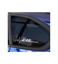 E46 Yan Cam Sticker Oto Kapı 20 Cm X 7 Cm Hologram c13