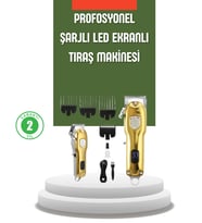 Güçlü Motorlu LCD Ekranlı Şarjlı Tıraş ve Şekillendirme Makinesi