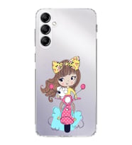 Samsung Galaxy A24 Uyumlu Kamera korumalı Kapak Vespagirl Tasarımlı  Şeffaf Kılıf