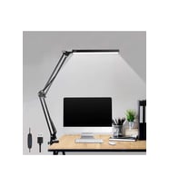 Katlanabilir LED Okuma ve Çalışma Masa Lambası, Ayarlanabilir Işık (Krem)