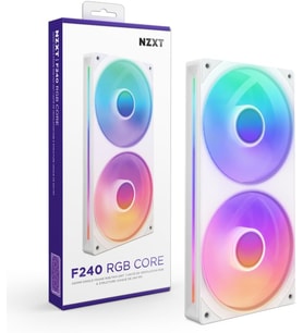 F240 RGB Core Tek Çerçeve Fan Ünitesi, 240mm, 2x 120mm RGB Fan Dahil, Hız ve Aydınlatma Kontrolü, Yüksek Statik Basınç ve Hava Akışı, 8 aRGB LED, Beyaz