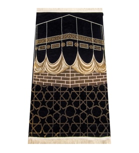 Kabe Desenli Ultra Plus Siyah Şönil Seccade 2 (Karışık)