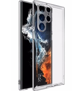Samsung Galaxy S22 Ultra ile Uyumlu Kamera Korumalı Şeffaf Tıpalı Silikon Kılıf