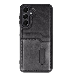 Galaxy A16 5G Kılıf Sara Kartvizitli Deri Kılıf - Siyah