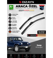 S-Dizayn Jeep Wrangler Ön Cam Silecek Seti 2006-2017 Premium Araca Özel 38-38 Cm A+ Kalite