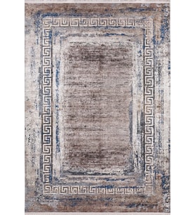 Gri Halı Modern Geometrik Desenli Dijital Baskı Yıkanabilir Kaymaz Tabanlı Dekoratif Salon Halısı