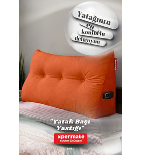 Yatak Başı Yastığı Sırt ve Bel Destek Yastığı 90 cm Yaslanma ve Dinlenme Yastığı