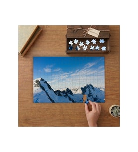 Manzara - Karlı Dağlar Tasarımı 240 parça Ahşap Puzzle Ahşap Kutuda MP03384