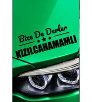 Ankara Kızılcahamam Siyah Araç Sticker  Ankara Bize De Derler  Kızılcahamamlı 40x15 cm Oto Sticker