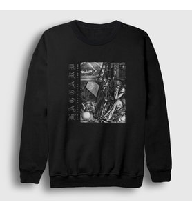 Presmono Unisex Siyah The Seer Haggard Sweatshirt 80170tt