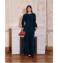 LCW Modest Lacivert Kruvaze Yaka Modal Karışımlı Kadın Kimono