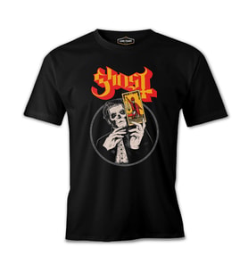 Ghost - The Papa Card Siyah Erkek Tshirt