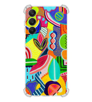 PrintiFy Samsung Galaxy A25 Uyumlu Retro Color 6 Baskılı Şeffaf Köşe Korumalı Antişok Kılıf