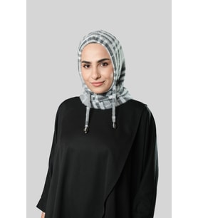 Gri Bağcıklı Balaklava Boyunluklu Bere Jakar Ekoseli 2323_15