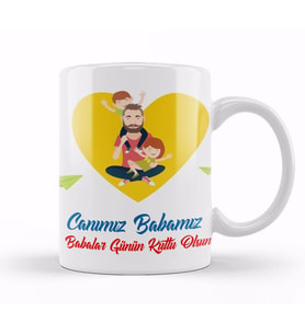 Babalar Günü Babaya Hediye 06 Kupa Bardak Porselen