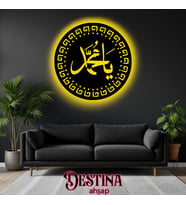 Destina Ahşap Led Tablo (Sarı)