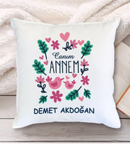 Canım Annem Tasarımlı Yastık (Beyaz)