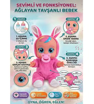 Kostümlü Ağlayan Konuşan Göz Yaşı Döken Su İçen Et Bebek Emzikli ve Biberonlu Oyuncak Bebek 28 Cm