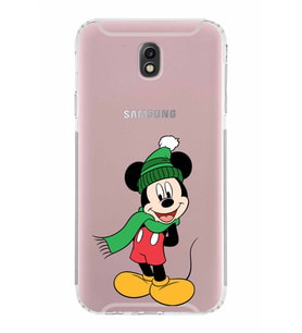 Samsung Galaxy J7 Pro  Kamera Korumalı Kapak Mickey Mouse Tasarımlı  Şeffaf  Kılıf