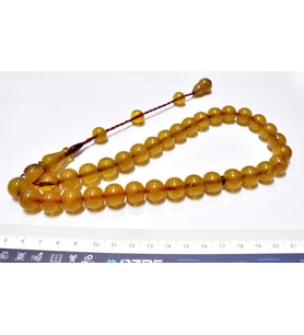 Sıkma Kehribar Tesbih Beyzi Kesim 14*13 mm (khr-13017)