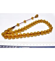 Sıkma Kehribar Tesbih Beyzi Kesim 14*13 mm (khr-13017)