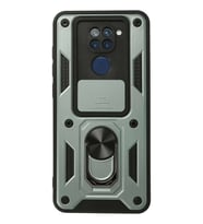 Redmi Note 9 Kılıf Pars Lens Yüzüklü Silikon - Yeşil