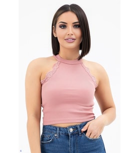 Charmwear Dantelli Atlet (Pembe-Gülkurusu)