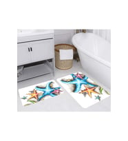 Rovigo Home Dijital Baskılı 2'li Banyo paspas Takımı RVG5244 (Beyaz)