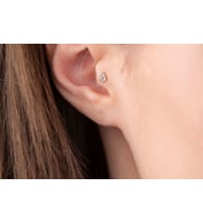 Onseva Kuyumculuk Damla Tragus Piercing Kıkırdak 14 Ayar Altın