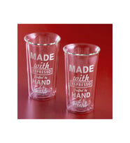 Çift Cidarlı Desenli 2'li Bardak Seti 350 ml, şık ve kullanışlı tasarım