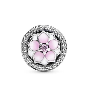 Nur Silver Pembe Manolya Gümüş Charm NUR-BL00046