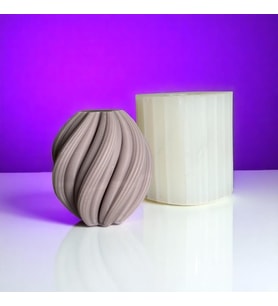 Küçük Boy Spiral Model Mum Silikon Kalıp