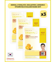 Dermal Aydınlatıcı, Sıkılaştırıcı, Arındırıcı Vitamin Özlü Kolajen Maske 23gr 3 Adet