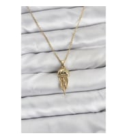Mey İthalat® 316L Çelik Zincir Gold Renk Deniz Anası Model Zirkon Taşlı Kadın Kolye