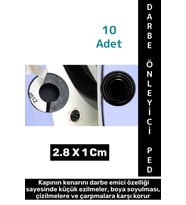 Kendinden Güçlü Yapışkanlı Çarpışma Aşınma Çizik Darbe Gürültü Önleyen Oto Kapı Koruyucu Ped 10 Adet