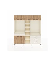 Hyperion Dolap 11 Raflı 4 Çekmeceli 2 Askılı 220x44x243 Aytaşı-Çam/Aytaşı