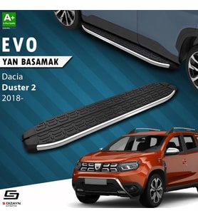 S-Dizayn Dacia Duster 2 Evo Krom Yan Basamak 183 Cm 2018-2023 A+ Kalite