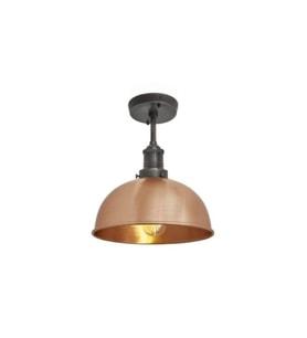 Dylight Retro Metal Dekoratif Bakır Tavan Plofyonet Avize Çap:30 cm (Siyah)
