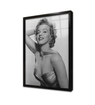 Marliyn Monroe Siyah Beyaz Çerçeveli Cam Tablo