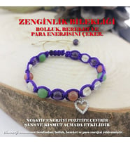 Vaoov 925 Ayar Gümüş Doğal Taşlı Zenginlik Bilekliği