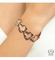 925 Ayar Rose Gümüş Yaprak Modeli Bileklik