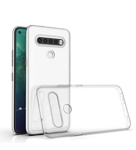 LG K61 Kılıf Zore Şeffaf İnce ve Esnek Süper Silikon Kılıf (Renksiz)