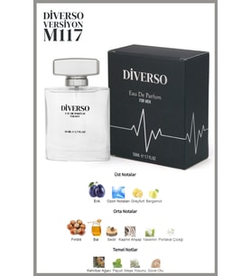 DİVERSO M117 ERKEK PARFÜM EDP 50 ML ODUNSU  T.C. Sağlık Bakanlığı ÜTS KAYITLI