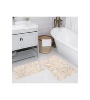 Rovigo Home Dijital Baskılı 2'li Banyo paspas Takımı RVG5208 (Bej)