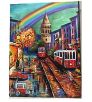 Orijinal Kanvas Tablo Galata90x120