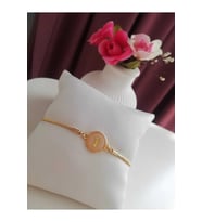 Altın Sedef Ayarlanabilir Kadın Gold Asansörlü Y Harf Bileklik (Karışık)